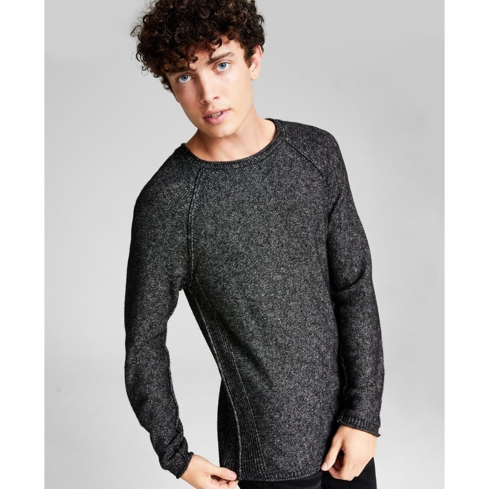 And Now This Mens Knit Pullover Crewneck Sweater, Black, Size XXL,‎ NWT